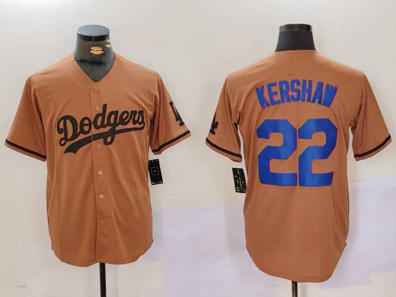 Los Angeles Dodgers #22 Clayton Kershaw Olive Cool Base Limited Stitched Baseball Jerseys