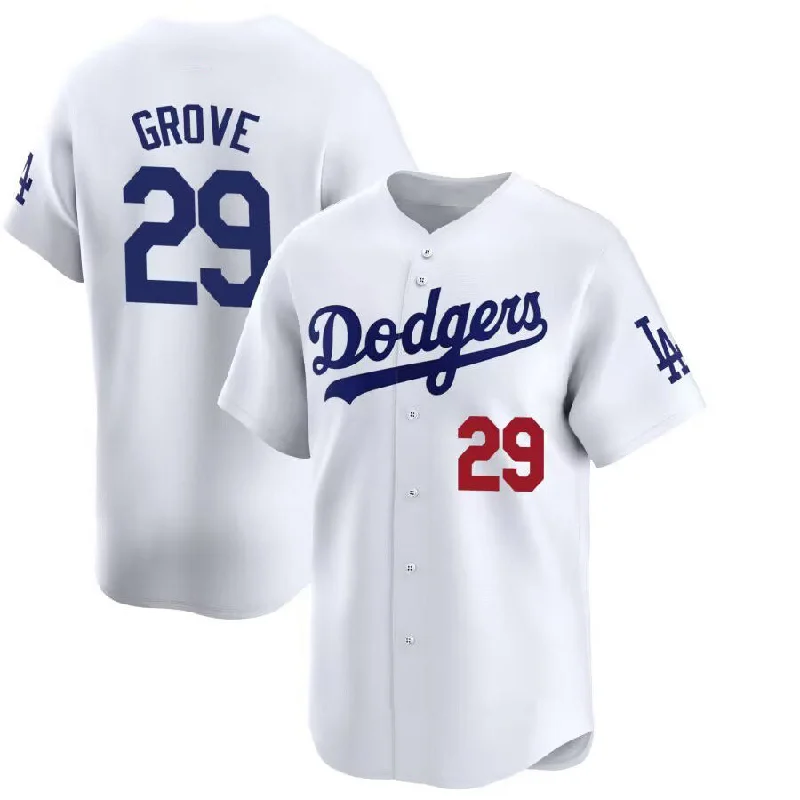 Los Angeles Dodgers #29 Michael Grove White Stitched Baseball Jersey