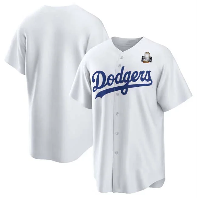 Los Angeles Dodgers Blank White 2024 World Series Cool Base Stitched Baseball Jersey