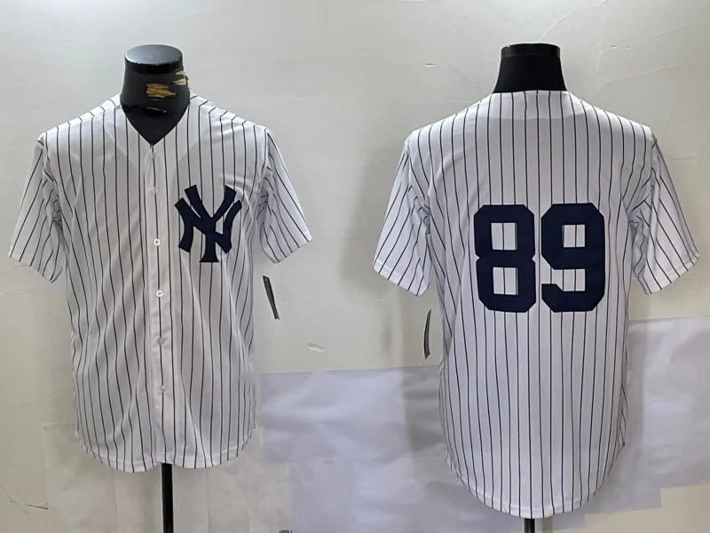 New York Yankees #89 Jasson Dominguez White Cool Base Stitched Baseball Jersey