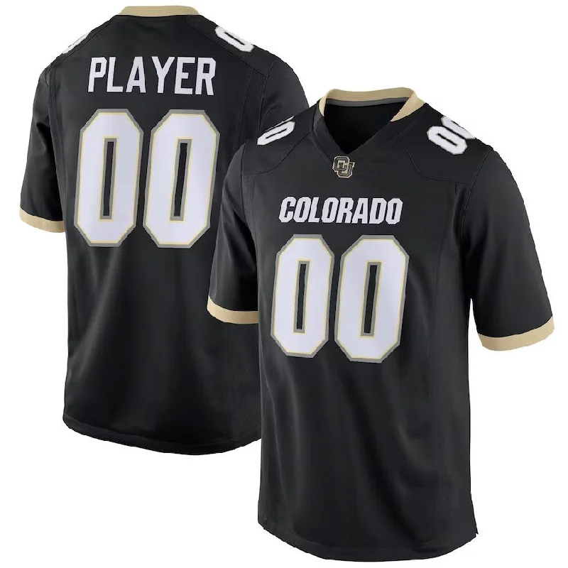 Custom C.Buffaloes Pick-A-Player NIL Replica Football Jersey - Black American College Jerseys