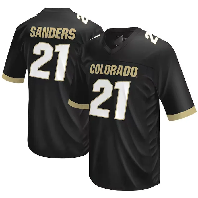 C.Buffaloes #21 Shilo Sanders Original Retro Brand NIL Football Player Jersey – Black American College Jerseys