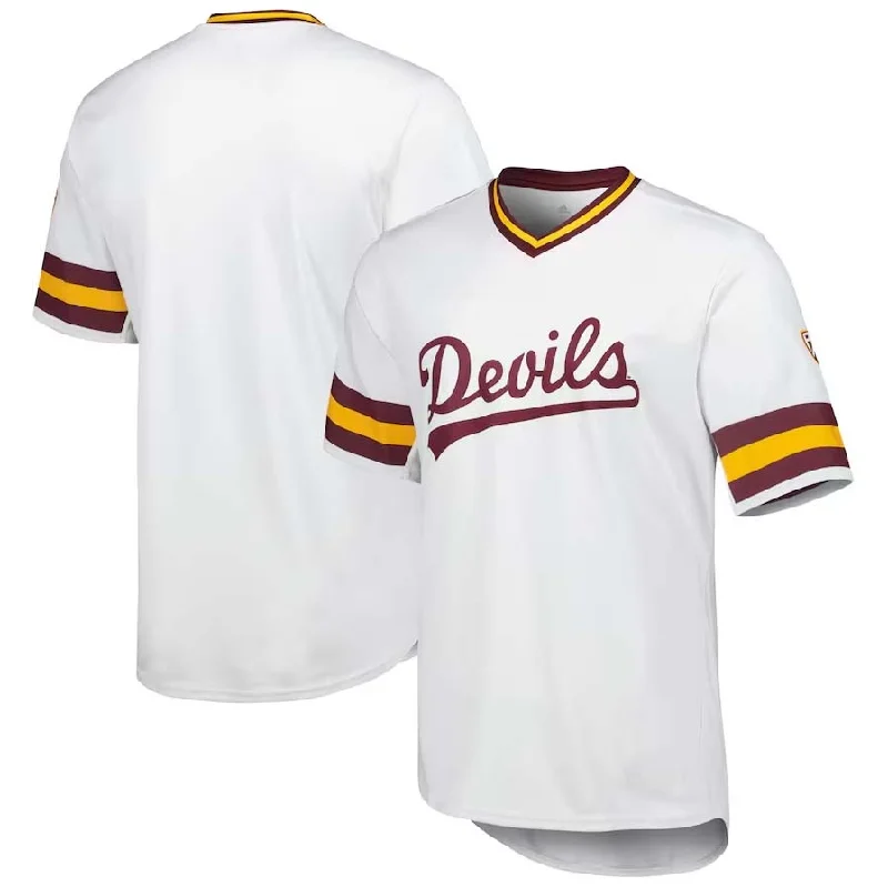 A.State Sun Devils Replica Baseball Jersey - White Stitched American College Jerseys