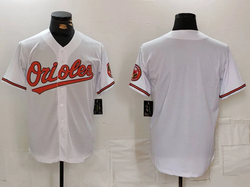 Baltimore Orioles Big Logo White 2024 Home Limited Cool Base Stitched Baseball Jersey