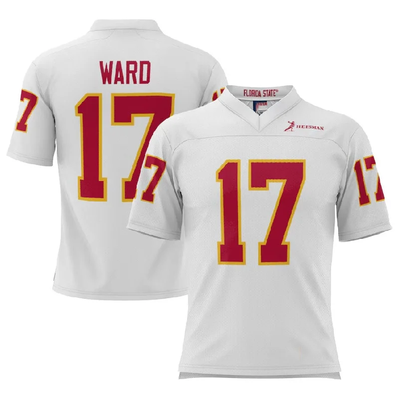 F.State Seminoles #17 Charlie Ward GameDay Greats Heisman Football Jersey - White American College Jerseys