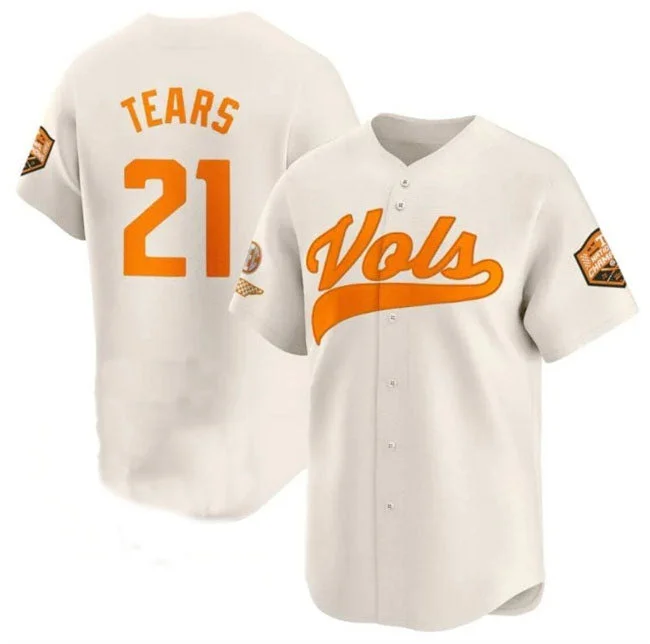 T.Volunteers #21 Kavares Tears Cream 2024 Champions Vapor Limited Stitched College Jerseys