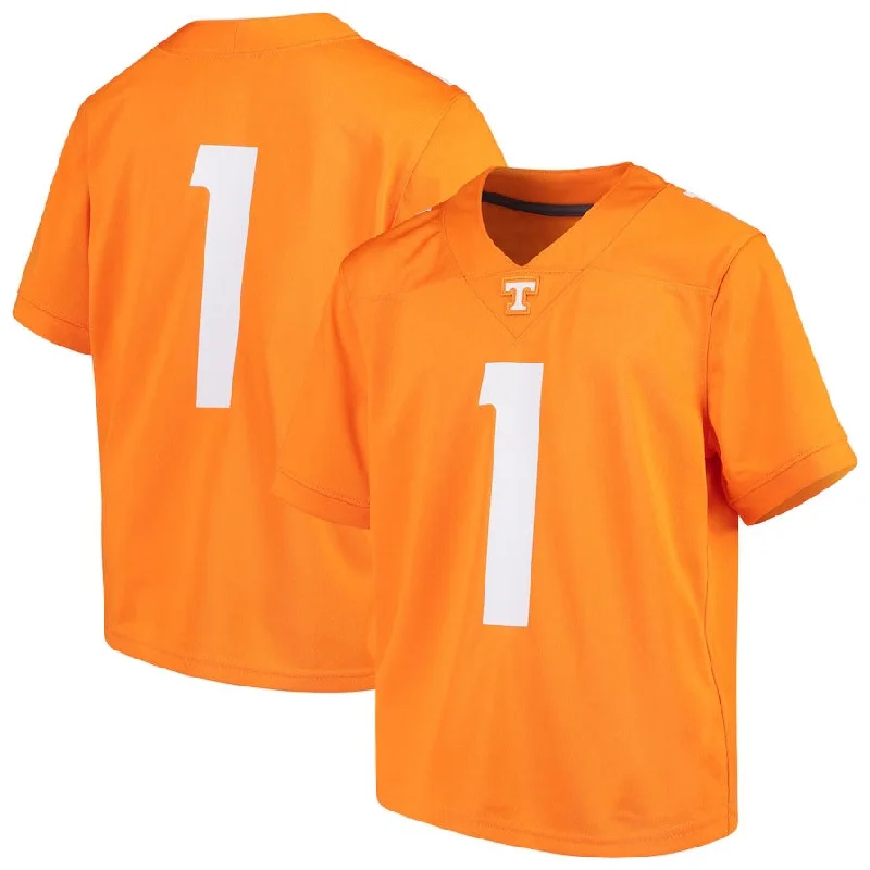 #1 T.Volunteers Team Replica Football Jersey - Tennessee Orange College Jerseys