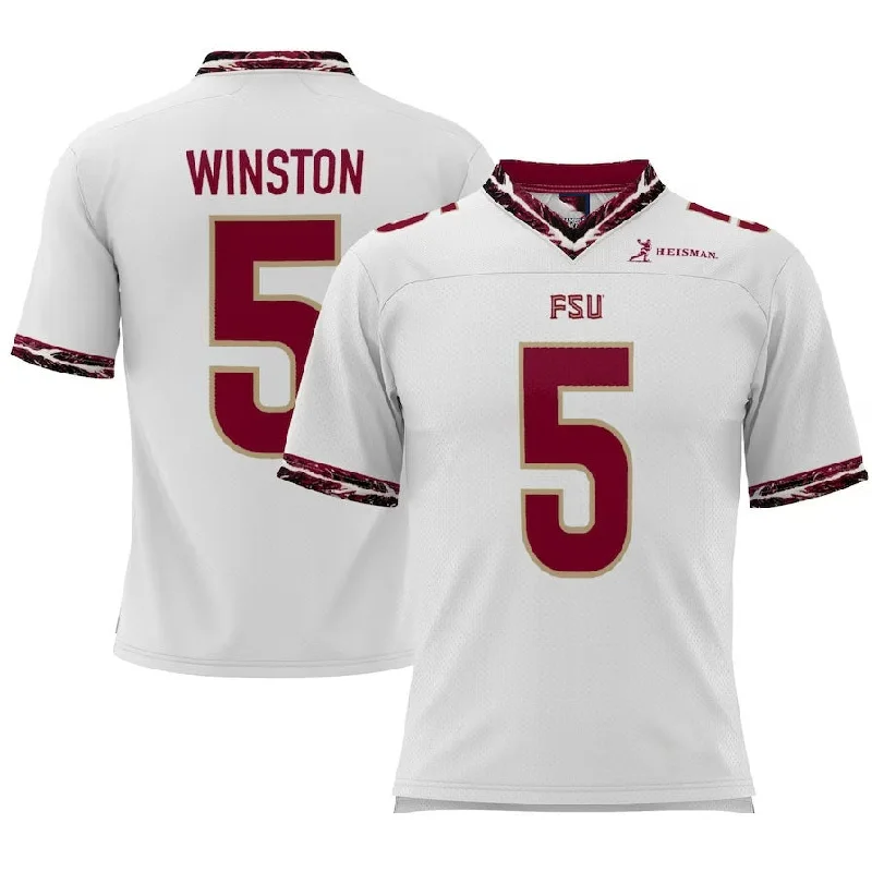 F.State Seminoles #5 Jameis Winston GameDay Greats Heisman Football Jersey – White American College Jerseys