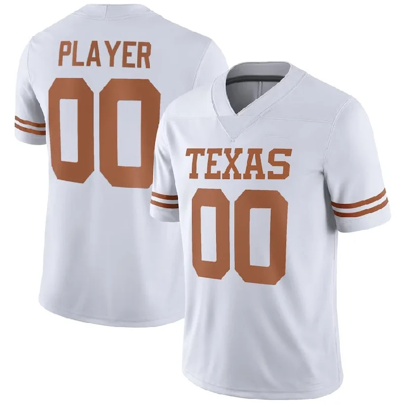 Custom T.Longhorns Pick-A-Player NIL Replica Football Jersey - White American College Jerseys