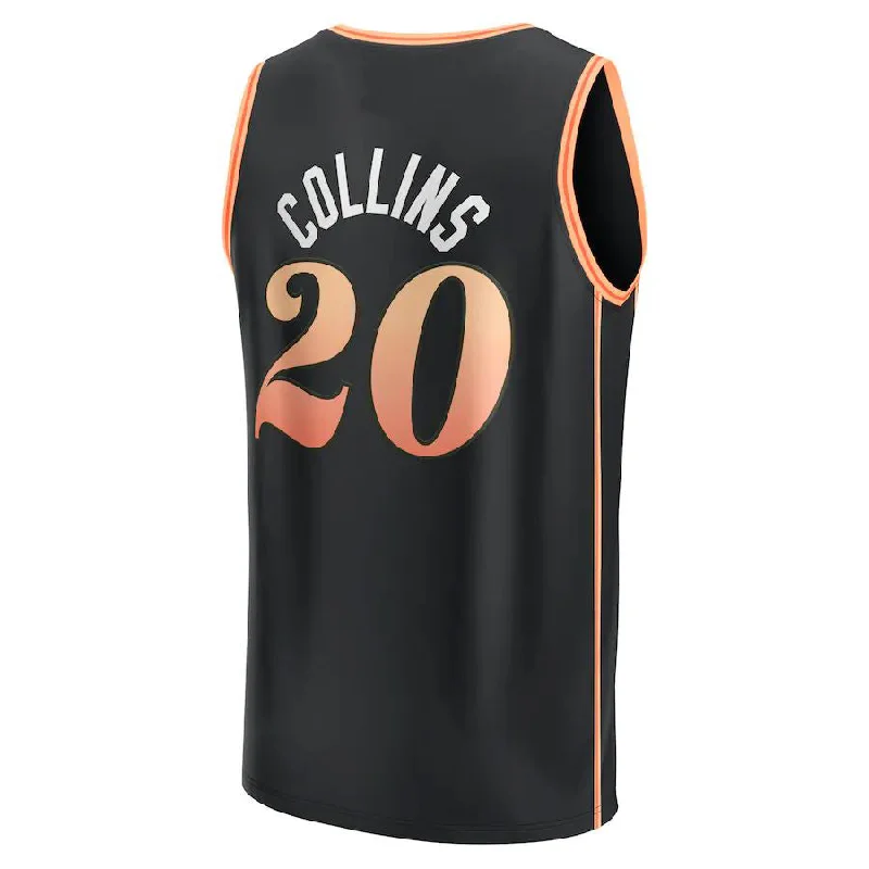 A.Hawks #20 John Collins Fanatics Branded 2022-23 Fastbreak Jersey  City Edition Black Stitched American Basketball Jersey