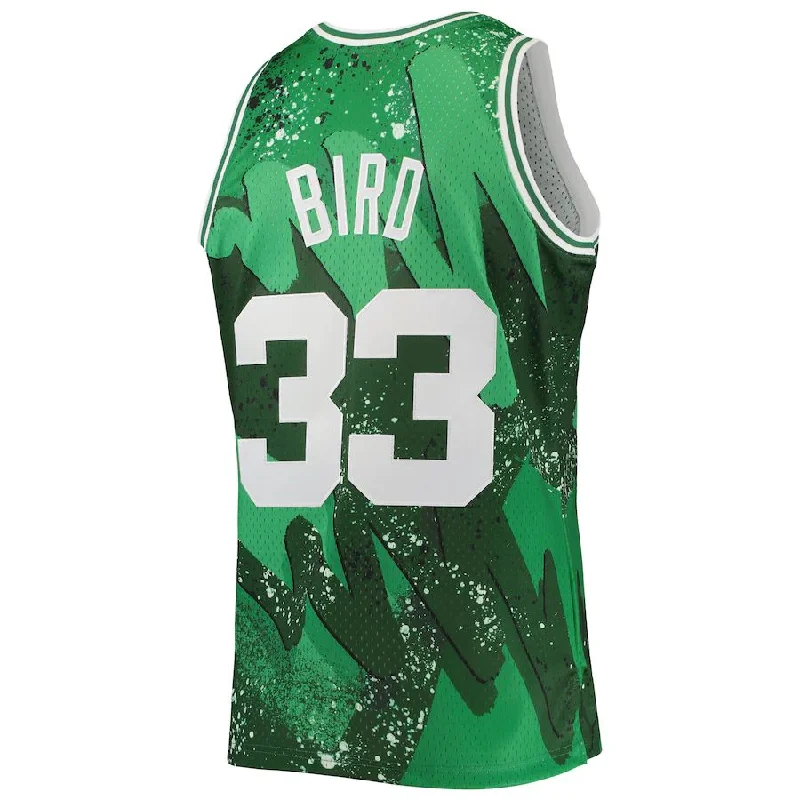 B.Celtics #33 Larry Bird Mitchell & Ness Hardwood Classics 1985-86 Hyper Hoops Swingman Jersey Kelly Green Stitched American Basketball Jersey