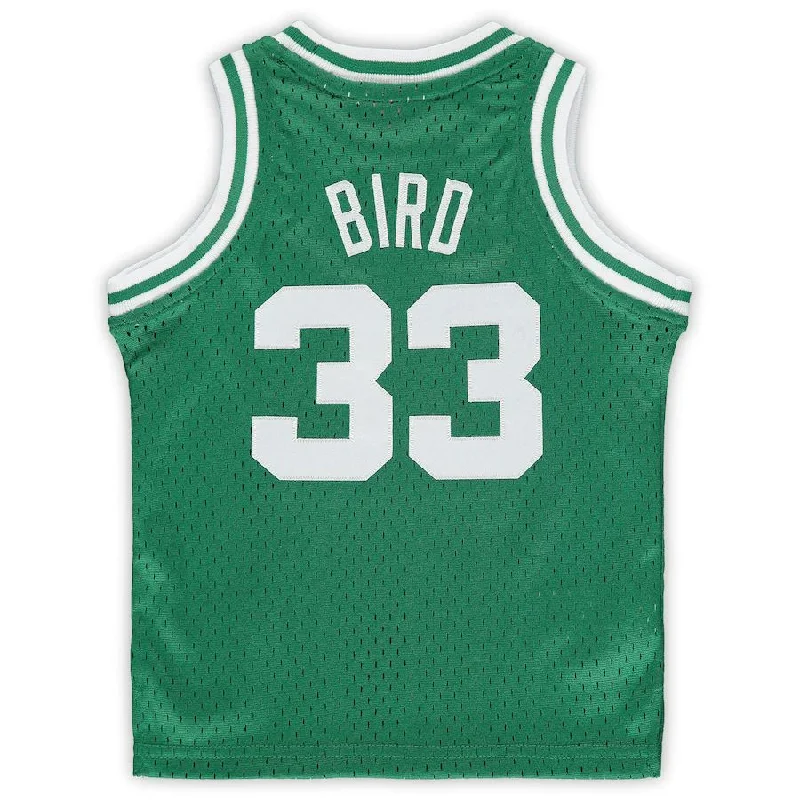 B.Celtics #33 Larry Bird Mitchell & Ness Infant 1985-86 Hardwood Classics Retired Player Jersey Kelly Green Stitched American Basketball Jersey