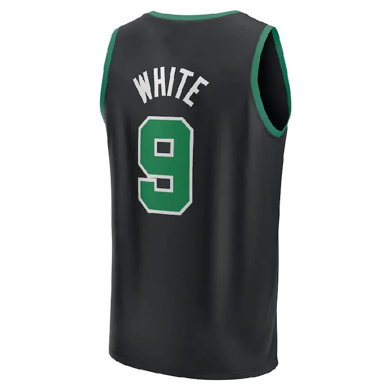 B.Celtics #9 Derrick White Fanatics Branded 2022-23 Fast Break Replica Jersey Black Statement Edition Stitched American Basketball Jersey