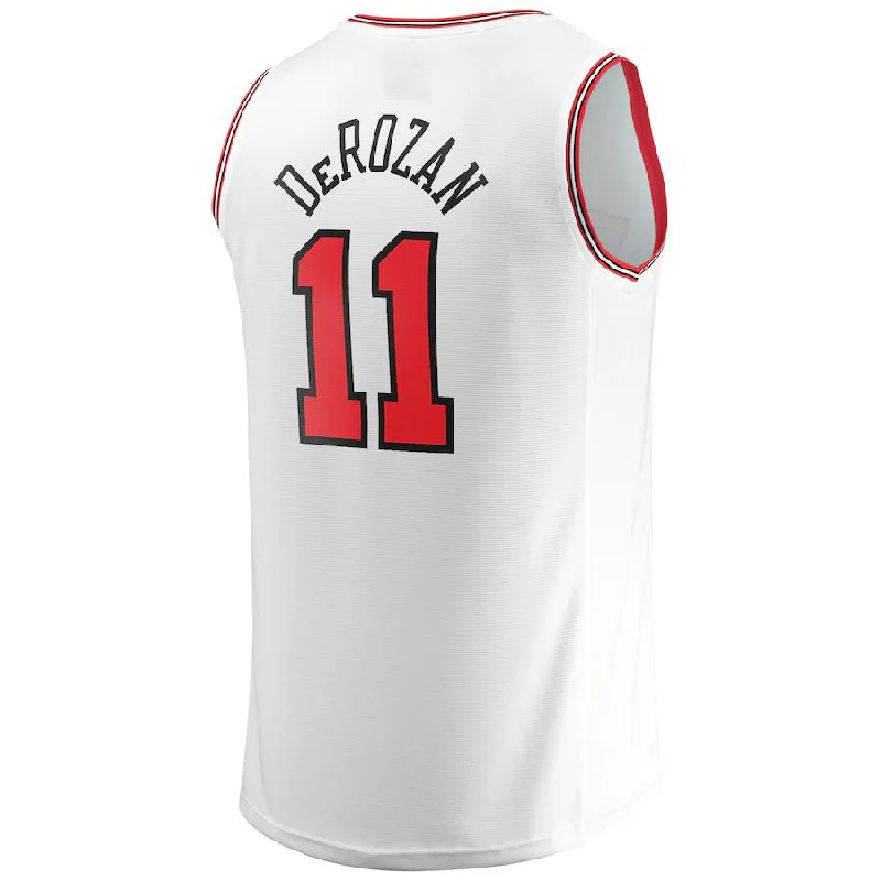 C.Bulls #11 DeMar DeRozan Fanatics Branded 2022-23 Fast Break Replica Jersey  White Association Edition Stitched American Basketball Jersey