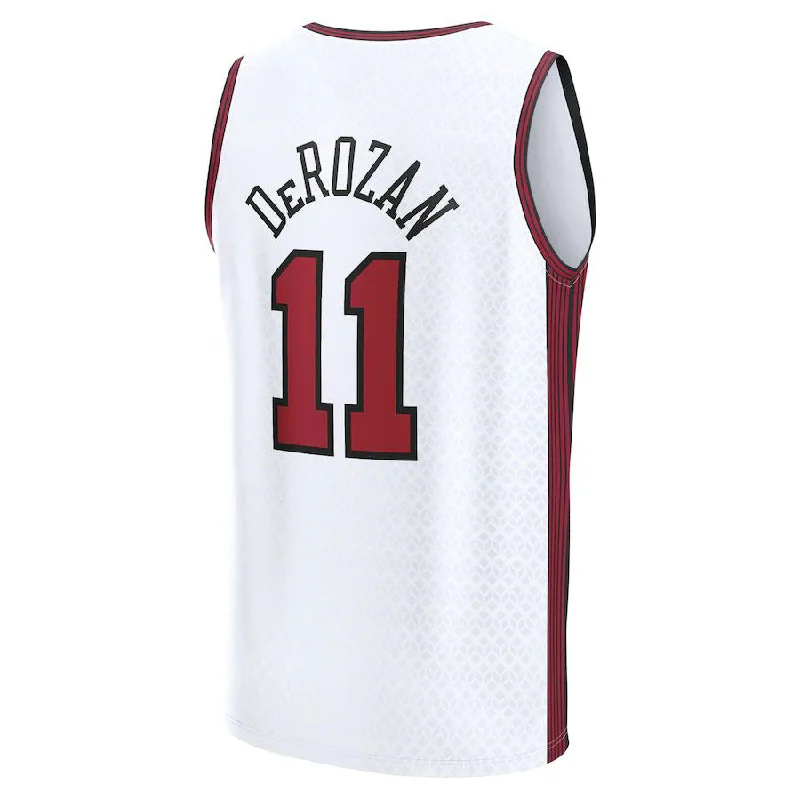 C.Bulls #11 DeMar DeRozan Fanatics Branded 2022-23 Fastbreak Jersey City Edition White Stitched American Basketball Jersey