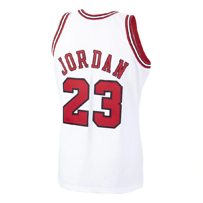 C.Bulls #23 Michael Jordan Mitchell & Ness 1997-98 Hardwood Classics Authentic Player Jersey White Stitched American Basketball Jersey