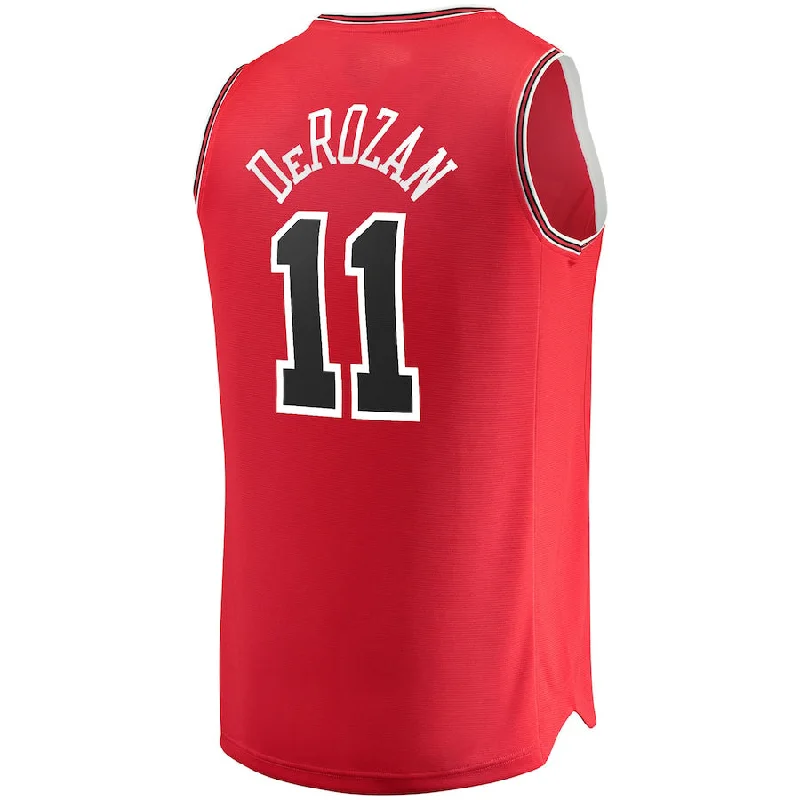 C.Bulls #11 DeMar DeRozan Fanatics Branded 2021-22 Fast Break Replica Player Jersey Icon Edition Red Stitched American Basketball Jersey