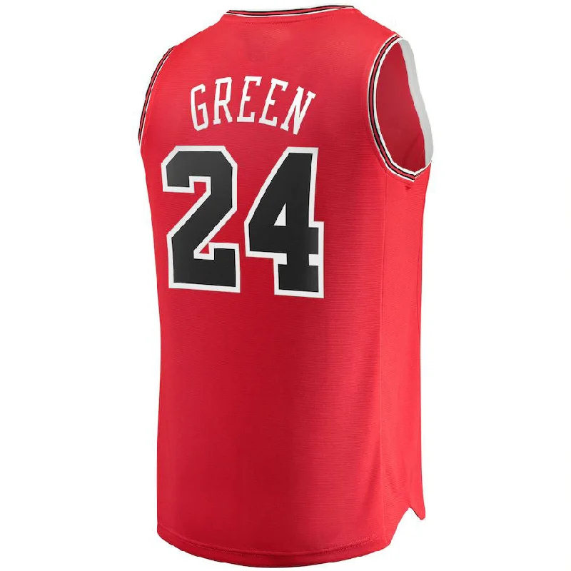 C.Bulls #24 Javonte Green Fanatics Branded 2021-22 Fast Break Replica Jersey Icon Edition Red Stitched American Basketball Jersey