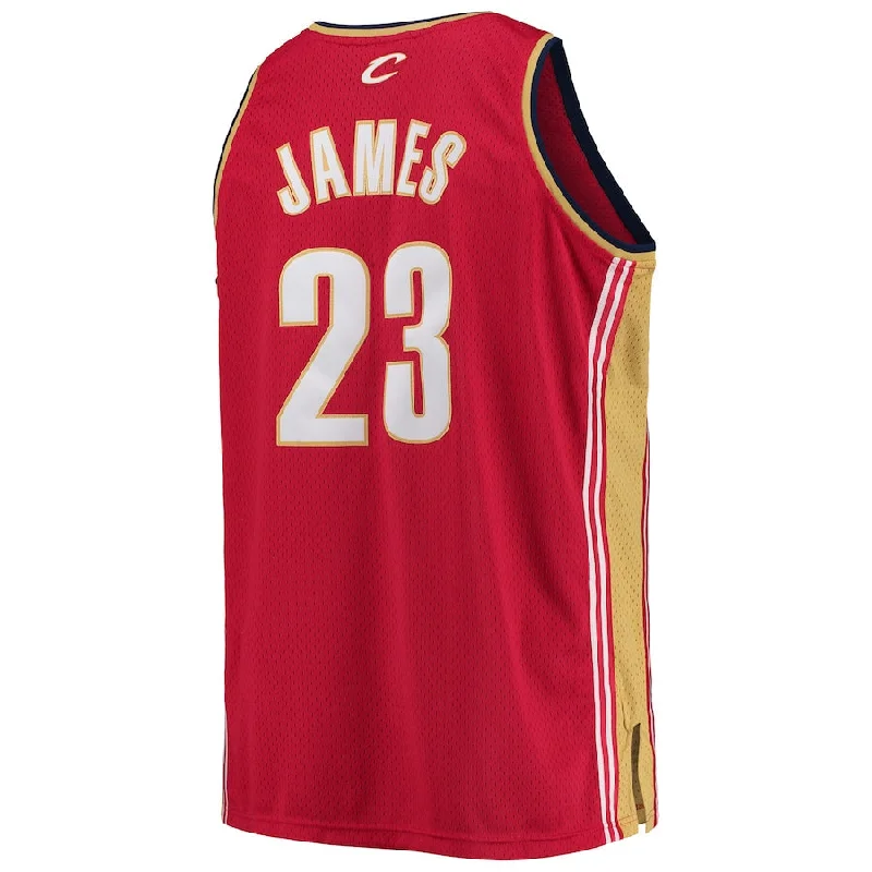 C.Cavaliers #23 LeBron James Mitchell & Ness Big & Tall Hardwood Classics Swingman Jersey Wine Stitched American Basketball Jersey