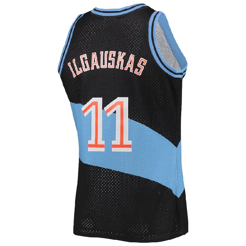 C.Cavaliers #11 Zydrunas Ilgauskas Mitchell & Ness 1997-98 Hardwood Classics Swingman Jersey Black Stitched American Basketball Jersey