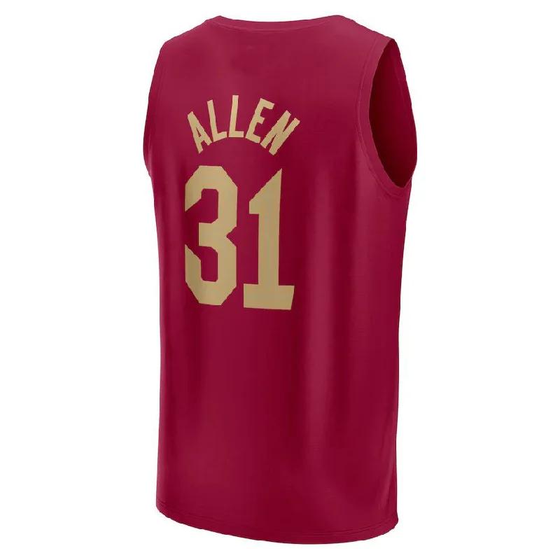 C.Cavaliers #31 Jarrett Allen Fanatics Branded 2022-23 Fast Break Replica Jersey Wine Icon Edition Stitched American Basketball Jersey