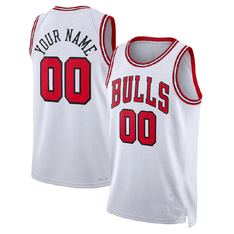 Custom C.Bulls Unisex 2022-23 Swingman Jersey White Association Edition Statement Edition American Stitched Basketball Jersey