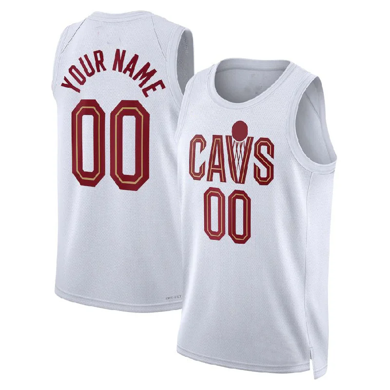 Custom C.Cavaliers Unisex 2022-23 Swingman Jersey White Association Edition American Stitched Basketball Jersey