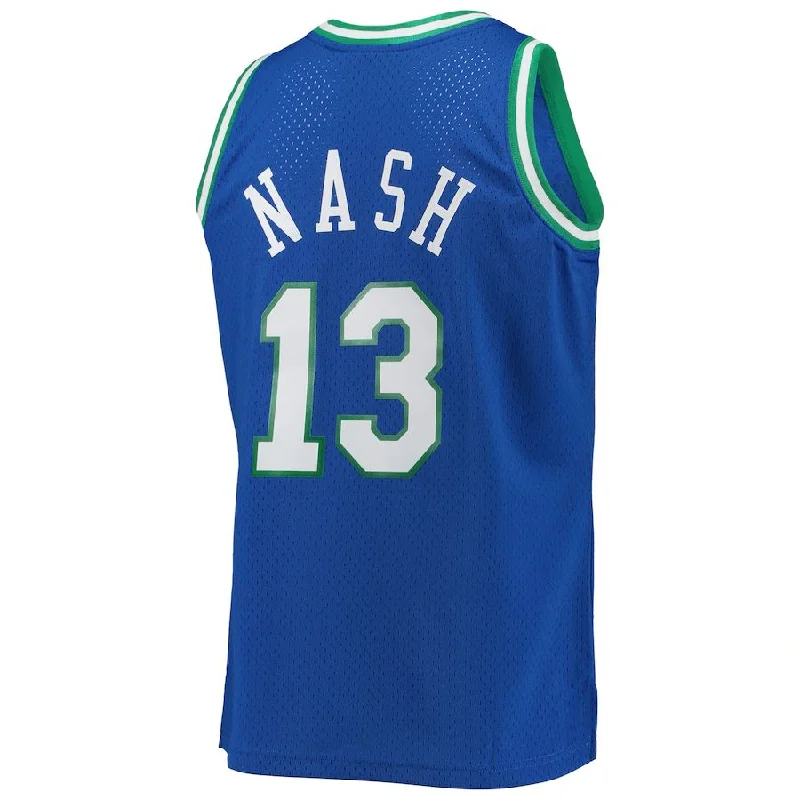 D.Mavericks #13 Steve Nash Mitchell & Ness Hardwood Classics Swingman Jersey Blue Stitched American Basketball Jersey