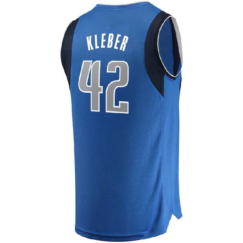 D.Mavericks #42 Maxi Kleber Fanatics Branded Fast Break Replica Team Color Player Jersey Royal Icon Edition Stitched American Basketball Jersey