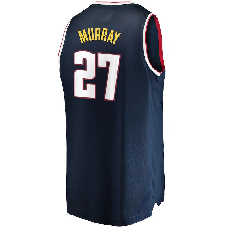 D.Nuggets #27 Jamal Murray Fanatics Branded Fast Break Replica Jersey Icon Edition Navy Stitched American Basketball Jersey