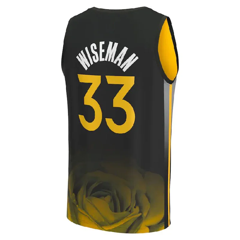 G.State Warriors #33 James Wiseman Fanatics Branded 2022-23 Fastbreak Jersey  City Edition Black Stitched American Basketball Jersey