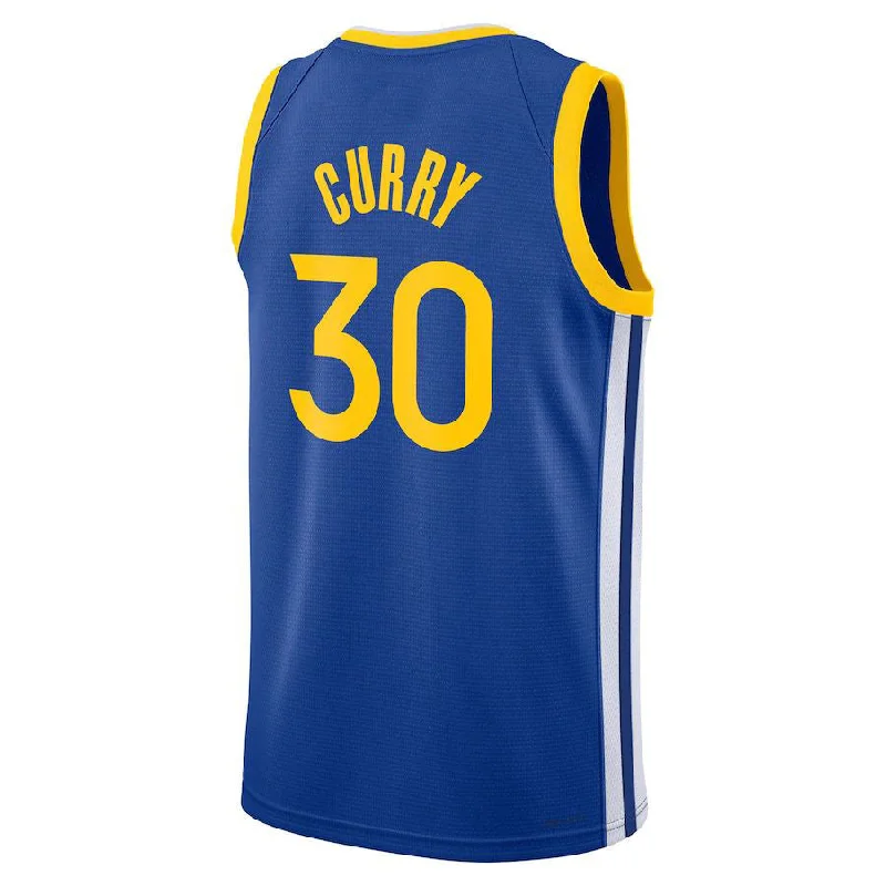 G.State Warriors #30 Stephen Curry Unisex 2022-23 Swingman Jersey Icon Edition Royal Stitched American Basketball Jersey