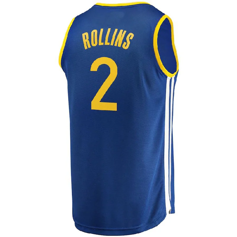 G.State Warriors #2 Ryan Rollins Fanatics Branded 2021-22 Fast Break Replica Jersey  Icon Edition Royal Stitched American Basketball Jersey