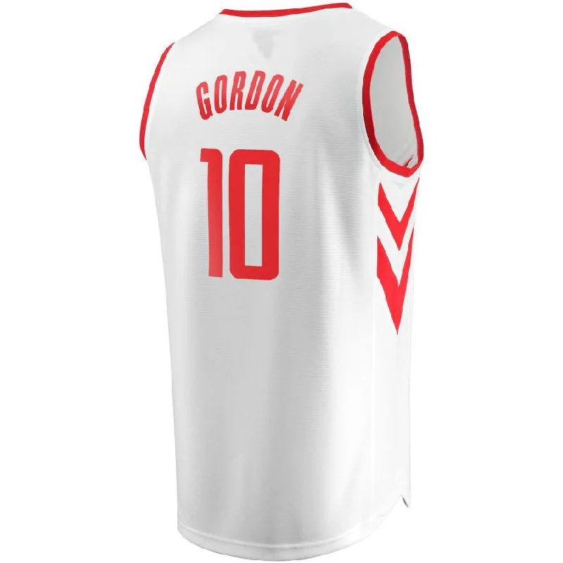 H.Rockets #10 Eric Gordon Fanatics Branded Fast Break Replica Player Jersey Association Edition White Stitched American Basketball Jersey